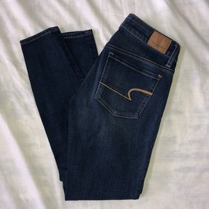 American Eagle Dark Wash Short Jeggings Size 2